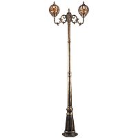 Светильник садово-парковый Feron "Сфера малая" PL3808 220В 2*60Вт E27 IP44 Черное золото 2200мм картинка 